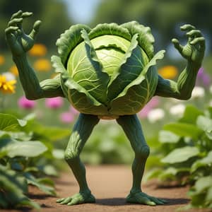 Cabbage Head with Arms and Legs - Fun Character