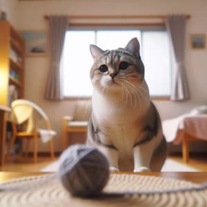 Comfortable Cat in Natural, Domestic Setting