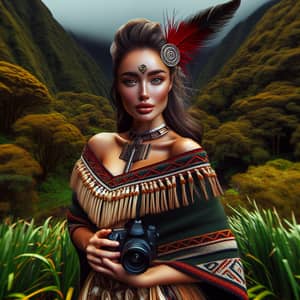 Maori Woman in Traditional Attire | Cultural Splendor