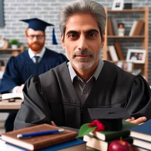 Middle-Eastern Adult with Student Keepsakes | Academic Past