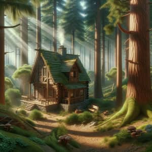 Serene Forest Home with Timber Charm | Nature Scene