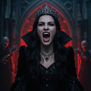 Evil Vampire Queen Screaming | Dark Fantasy Art