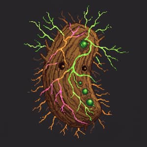 Lightning Tree Microbacteria - Pixel Art