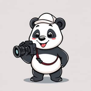 Cheerful Panda Photography Mascot