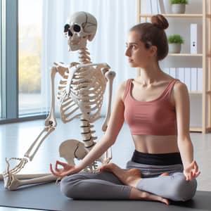 Yoga Practice with Skeleton for Better Alignment