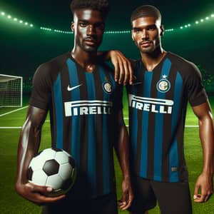 Black Men in Inter Milan Kit: Ready for the Game