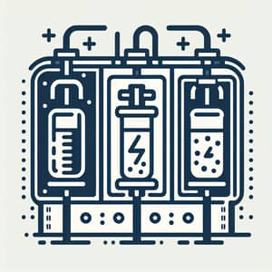 Electrolyzer Symbol - Illustration for Industry