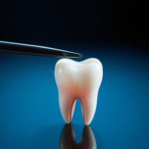 Realistic Image of Tooth in Dental Tweezers