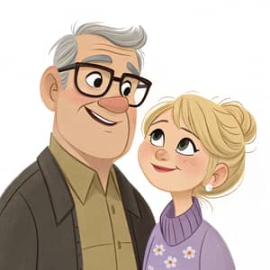 Pixar-Style Wedding Couple Animation