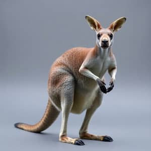 Create a Grey Kangaroo from Front View