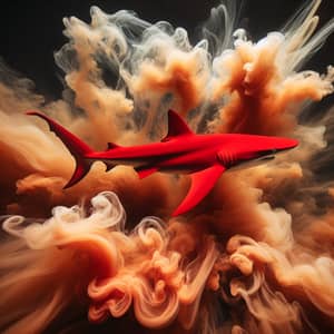 Red Shark Swimming Through Spices - A Unique Underwater Scene