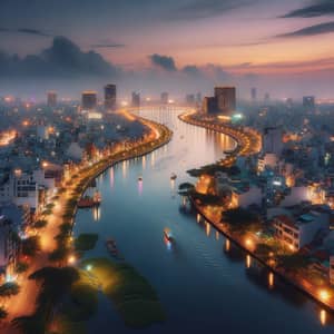 Tranquil Saigon River View at Sunset | Vietnam