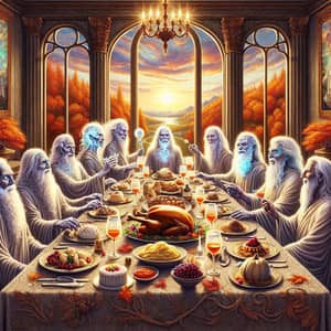 Thanksgiving Celebration by Ageless Immortals | Festive Scene