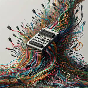 Programmable Controller Abstract Art | Colourful Wire Chaos