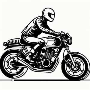 Minimalist Biker Art | Yamaha XSR Motorcycle Illustration