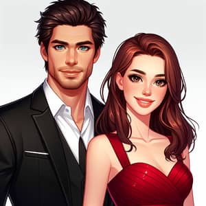 Elegant Couple in Formal Attire - Exquisite Portrayal