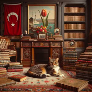 Turkish Cat History: Cultural Room with Recep Tayyip Erdoğan Cats