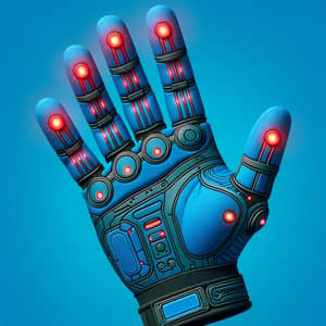 Innovative Blue LED Gloves for Enhanced Visibility