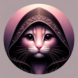 Hyper-Realistic Cat Portrait in Dollcore Style | Pink & Magenta