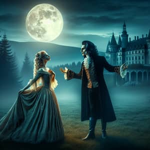 Enchanting Vampire Scene Under Moonlight