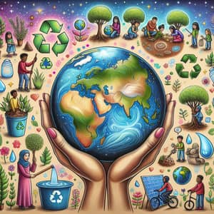 Environmental Conservation Drawing: Save Mother Earth Through Sustainable Steps