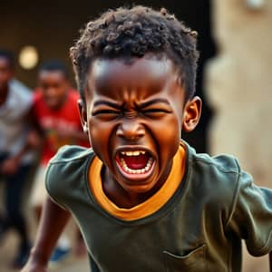 Young Black Boy in Distress: A Powerful Moment