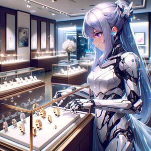 Anime Ghost in Armor Selects Ring at Tiffany's