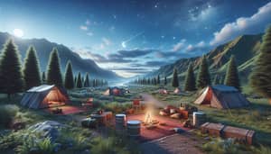 Realistic Camping Site: Experience Nature's Serenity