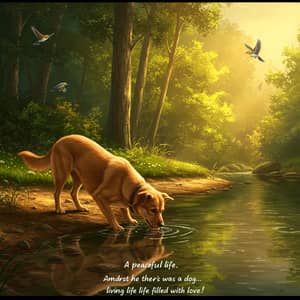 A Peaceful Life in the Forest - Adorable Dog