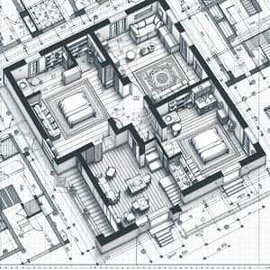 Modern Residential Floor Plan with Two Bedrooms | Interior Layout Design