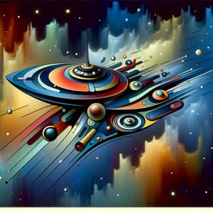 Inventive Abstract Spaceship Design | Futuristic Extraterrestrial Transportation