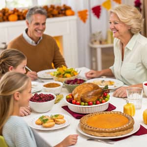 Thanksgiving Celebration with a White Family