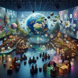 Futuristic Earth 2050 Installation: Sustainable Biodiversity & Art