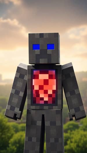 Minecraft Human Figure with Visible Chest Area