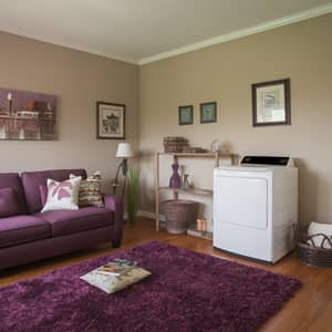 Stylish Living Room with Avanti Laundry Stand