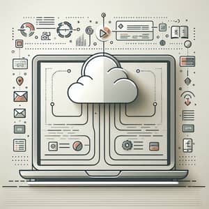 Minimalist Cloud Computing Vector | Clean Design & Modern Aesthetics