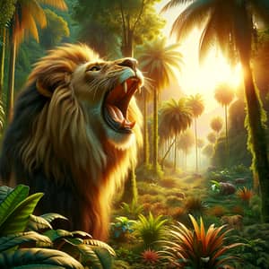 The Lion King Roaring in the Jungle | Majestic Wildlife