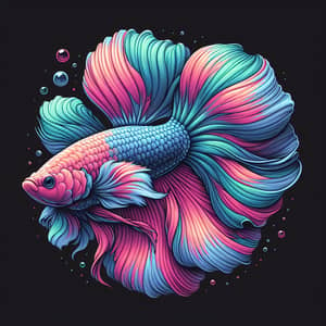 Betta Dreams - Colorful Betta Fish Illustration