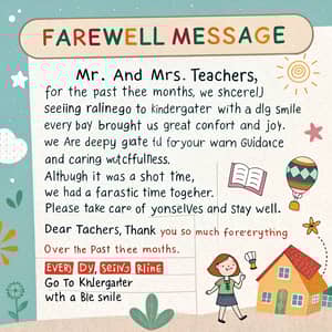 Design Adorable Farewell Postcard for Kids