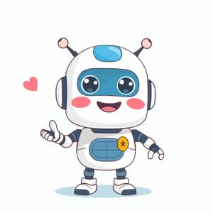 Cute Robot Mascot for Language Learning App