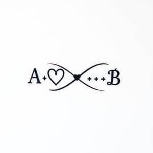 Infinity Tattoo Design with Hearts A & B