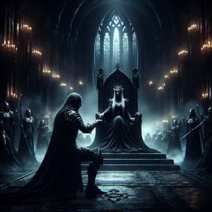 Elven Knight and Undead Queen: A Dark Fantasy Tale