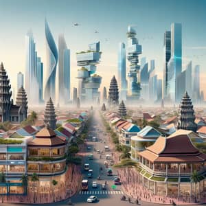 Futuristic Phnom Penh 2050: Blending Tradition and Technology