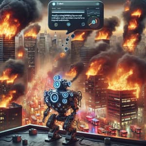 High-Tech Firefighting Robot in Action | City Inferno Scene