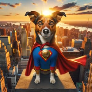 Superhero Dog Watching Over City | Justice & Protection