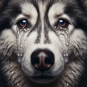 Siberian Husky Crying: Emotion-filled tears