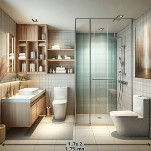 1.75x2 Meter Modern Bathroom Design Ideas