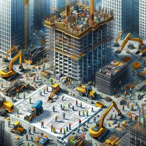 Vibrant Construction Industry: Aerial Insights