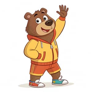 Pixar-Style Brown Bear Mascot for Your Brand