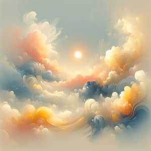 Morning Sun Abstract Art | Tranquil Dawn Light Design